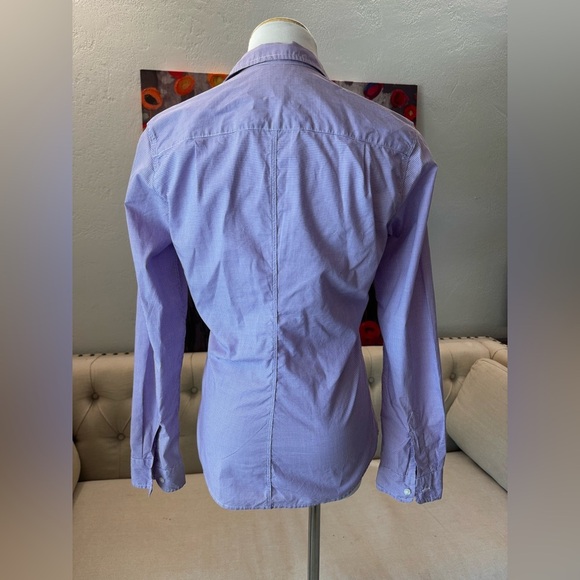Frank & Eileen Plaid Cotton Buttons Shirt in Purple S - Picture 3 of 3